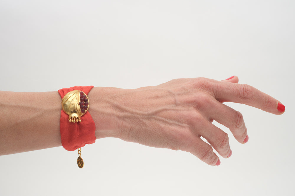 POMEGRANATE SILK BRACELET