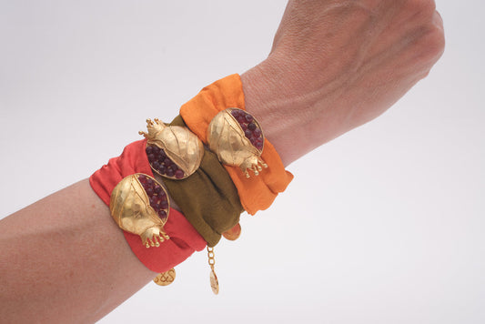 POMEGRANATE SILK BRACELET