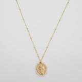Medal Necklace - Pearl