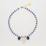 Moon Necklace - Blue