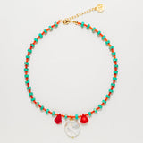 Moon Necklace- Turquoise