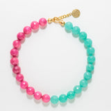 Bilma Necklace - Fuchsia and Turquoise