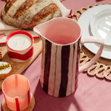 Striped Jug - Pink & Burgundy