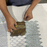 Malabar Byzantine Linen Cushion - 50cm