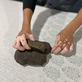 Amer Indian Teal Linen Cushion - 50cm