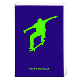 Skateboarding Dark Blue Card