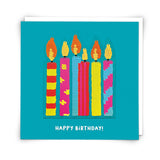 Neon Candles Greeting Card