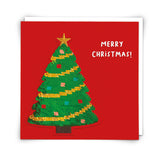 Sequin Xmas Tree Greeting Card