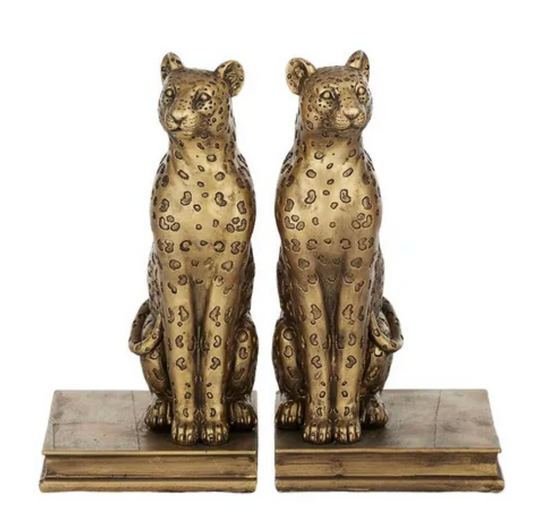 LEO LEOPARD BOOKENDS