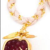 Short Pomegranate Silk Necklace