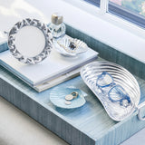 Dusty Blue Scallop Trinket Dish