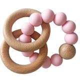 Beechwood Teether Rings Set - Rosewater