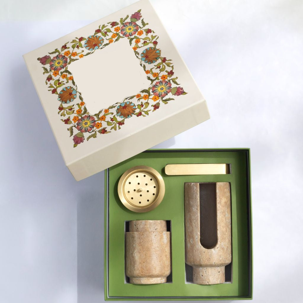 Taj Marble Bukhoor Set