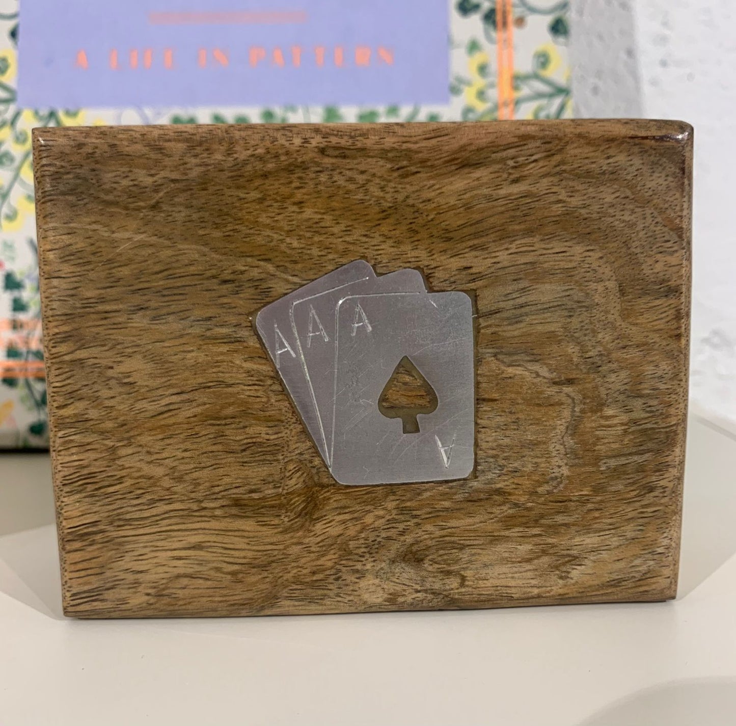 LUCKY CARDS IN WOOD BOX