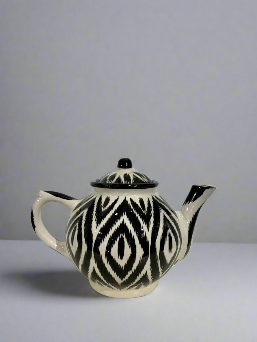 IKAT CERAMIC TEAPOT - CHARCOAL