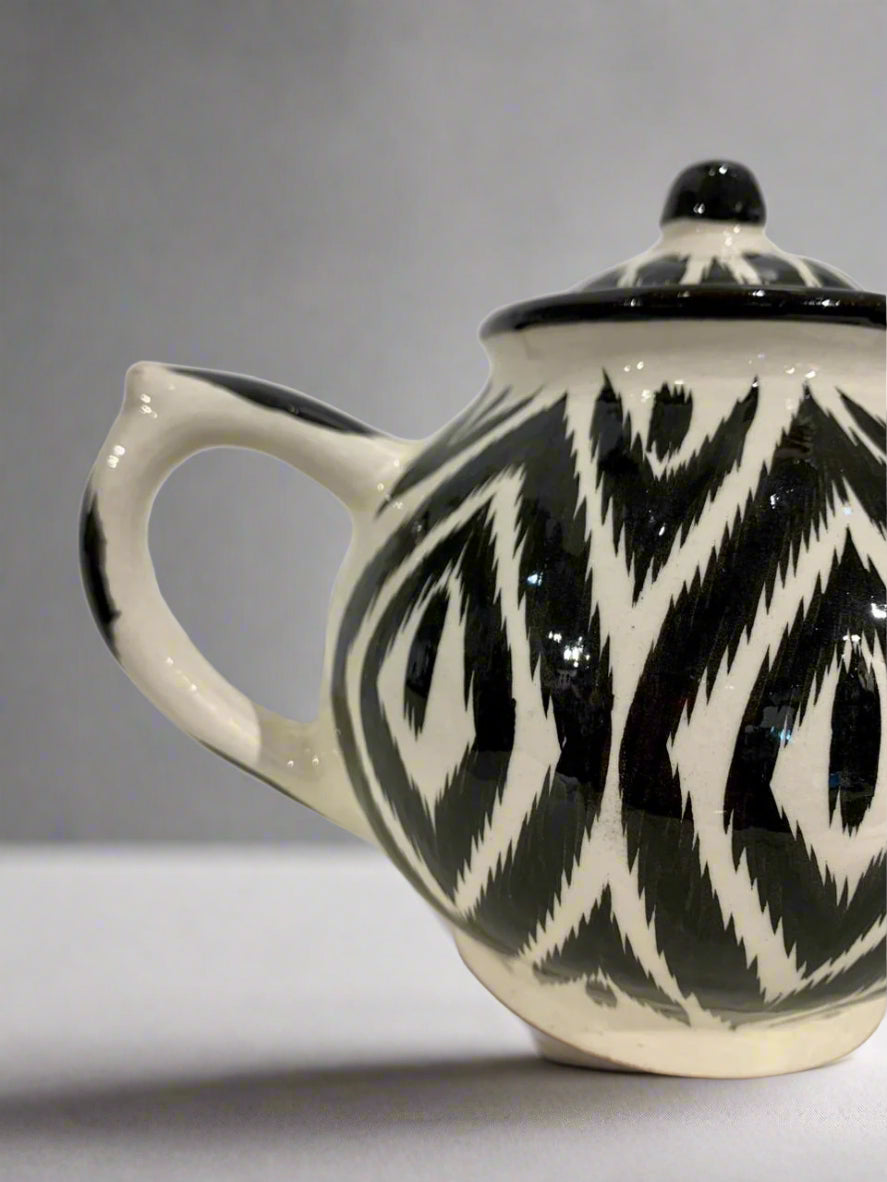 IKAT CERAMIC TEAPOT - CHARCOAL