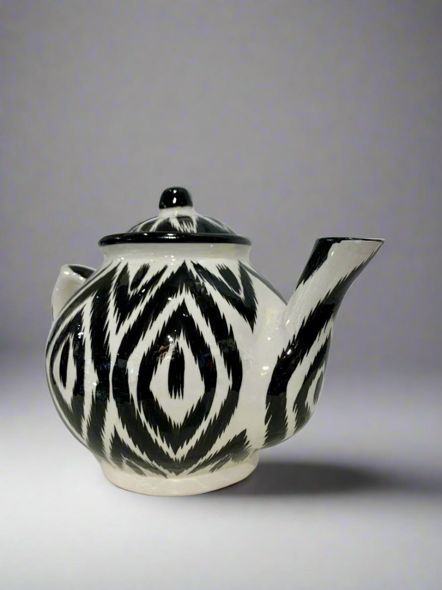 IKAT CERAMIC TEAPOT - CHARCOAL