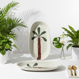 Large Oval Platter Palms - Green1