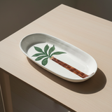 Large Oval Platter Palms - White2
