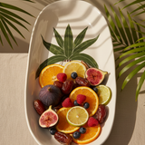 Large Oval Platter Palms - White1