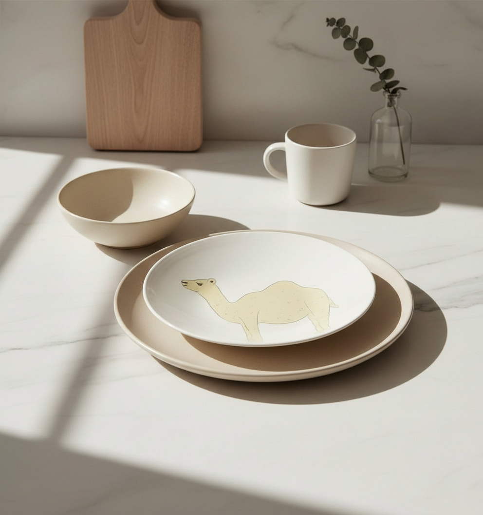 Medium Plate Animals - Camel