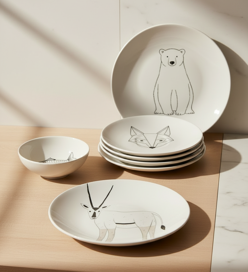Medium Plate Animals - Arabian Oryx