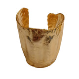 Gold plated Brass Crinkle Cuff