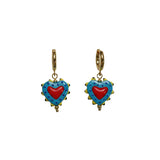 Blue Heart Dot Huggie
