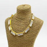 Gold Choker in Moonstone