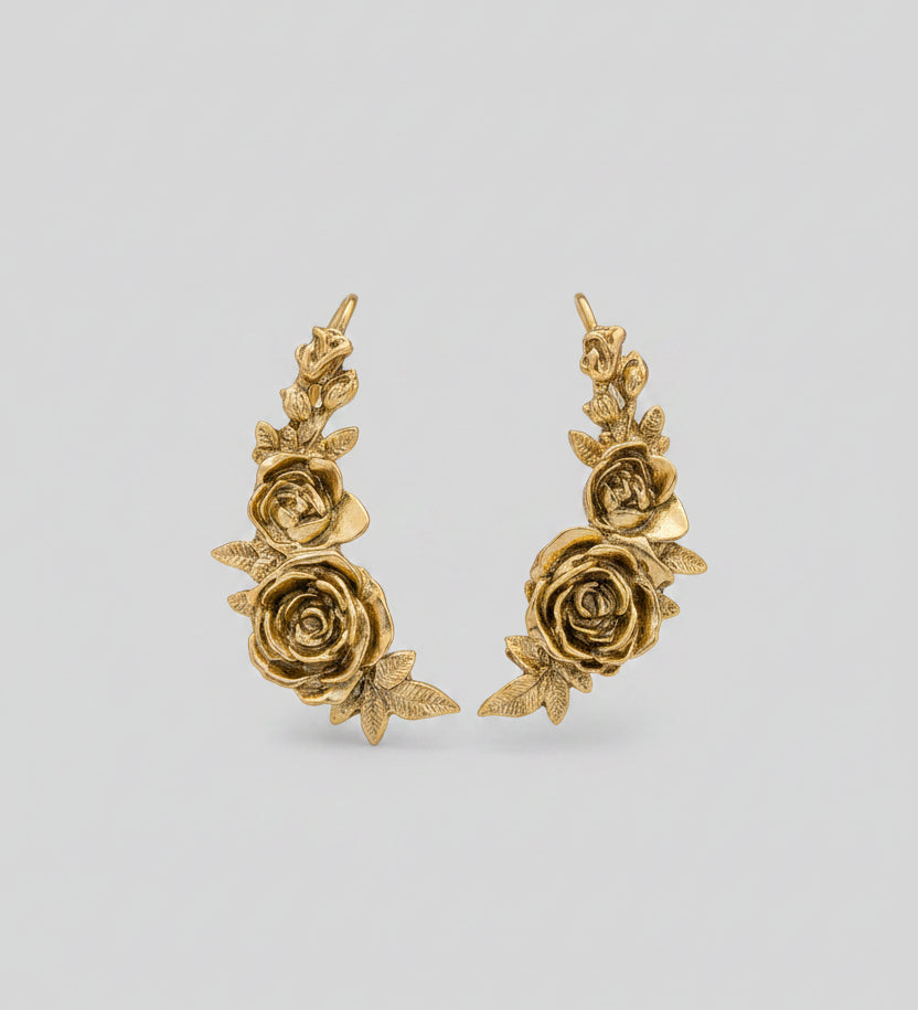 Desert Rose Ear Cuff in Gold