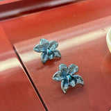 Azure Orchid Earrings