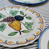Fruit Hand-Painted Plate - Antique French Peasant Plate