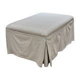 French Ticking Striped Ottoman