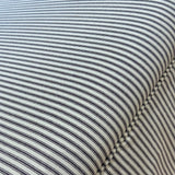French Ticking Striped Ottoman
