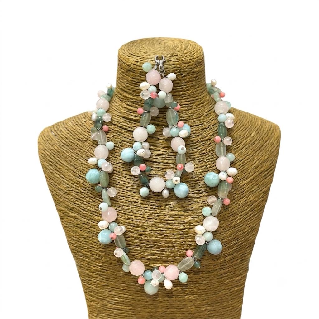 Blush Mint Vintage Pickett London Jewellery Set with Original Box