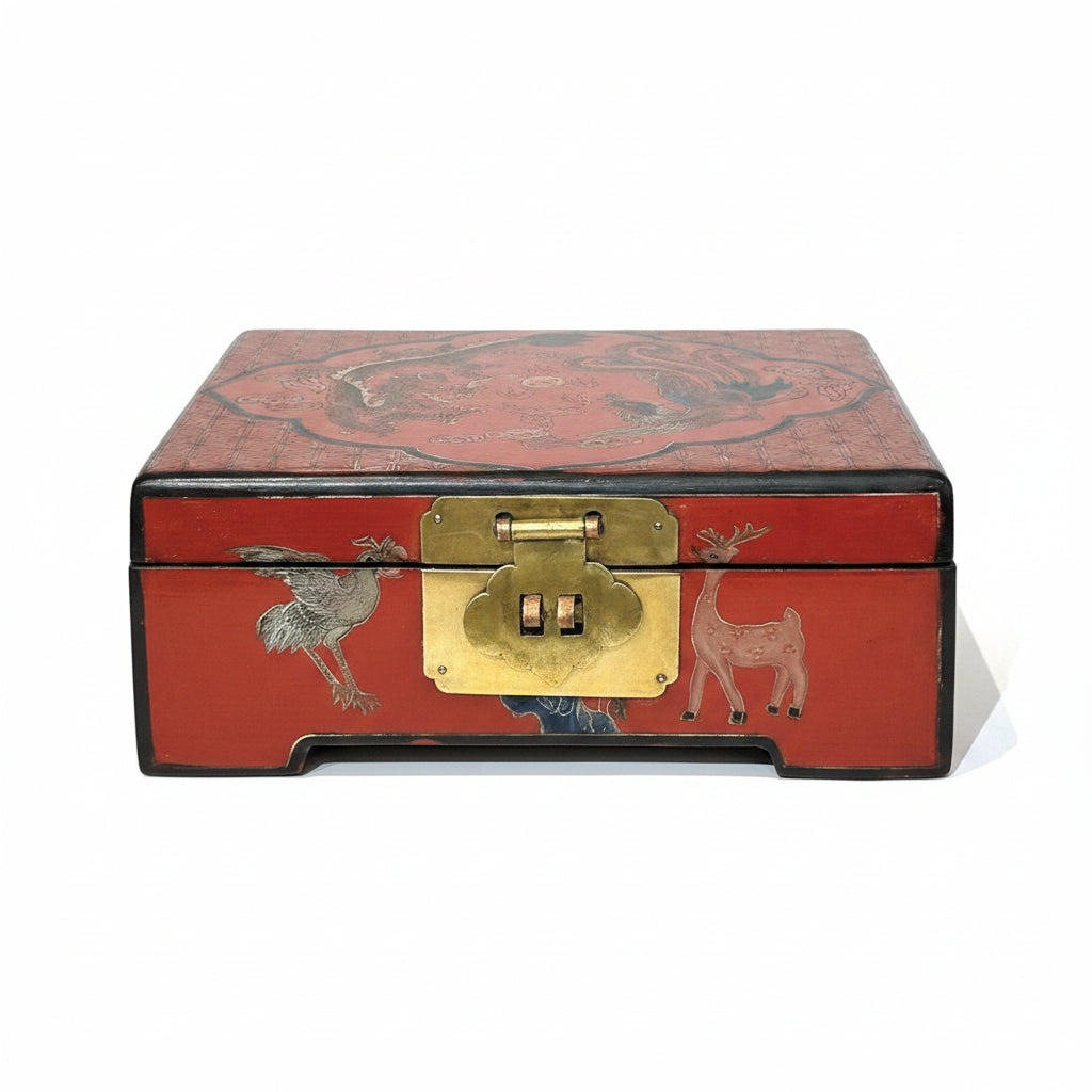 Antique Hand-Painted Chinese Box