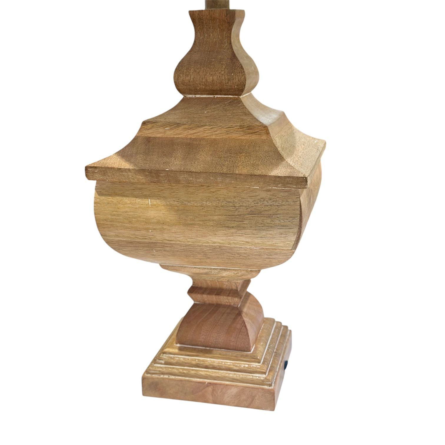 Natural Carved Wooden Table Lamp Base