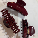 Tash Maroon Hair Clip