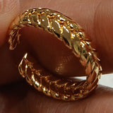 Gold Braided Cuff Ring