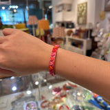 Maroon Heart Tile Bracelet