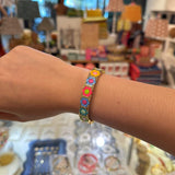 Gold Multi Daisy Tile Bracelet