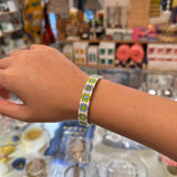 White Daisy Tile Bracelet