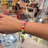 Rainbow Curved Tile Bracelet