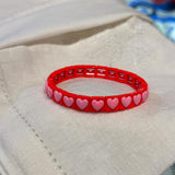 Red Heart Tile Bracelet