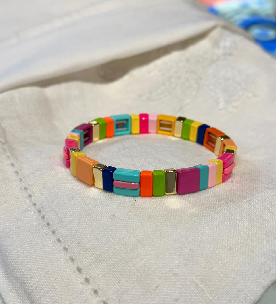 Blue Multi Tile Bracelet
