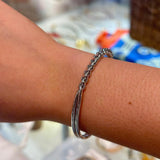 Silver Half and Half Cuff