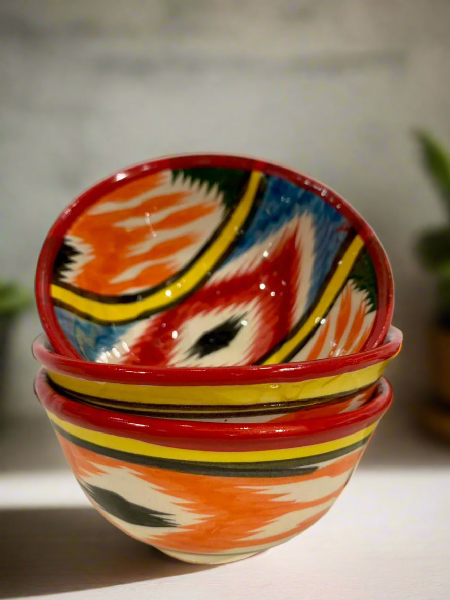 CERAMIC DIPPING SMALL BOWLS - MULTI COLORED