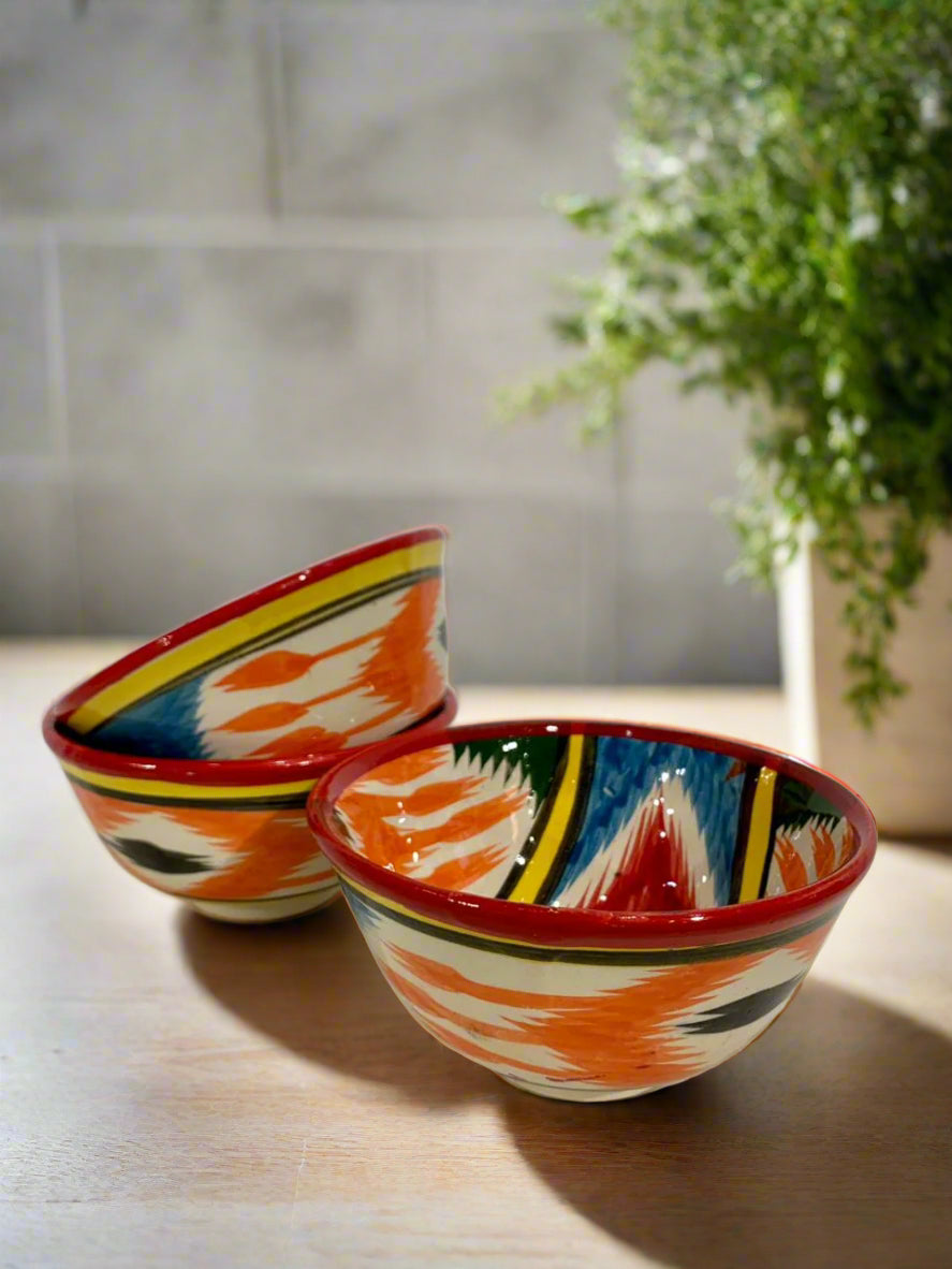 CERAMIC DIPPING SMALL BOWLS - MULTI COLORED