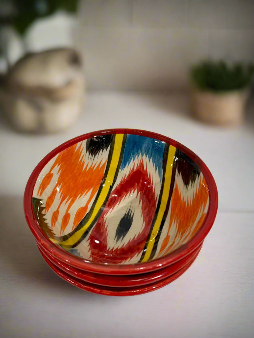 CERAMIC DIPPING SMALL BOWLS - MULTI COLORED