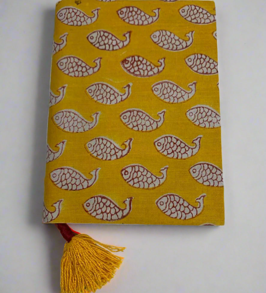 Handcrafted Fabric Cover Notebook with Tassel